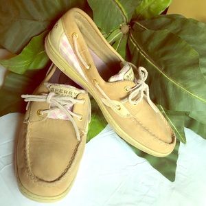 Pink & White Plaid Sherry Topside Boat Shoes